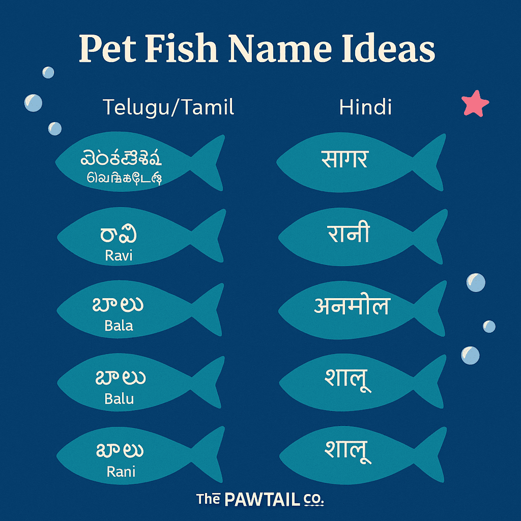 300+ Best Fish Pet Names in Hindi, Tamil & Telugu